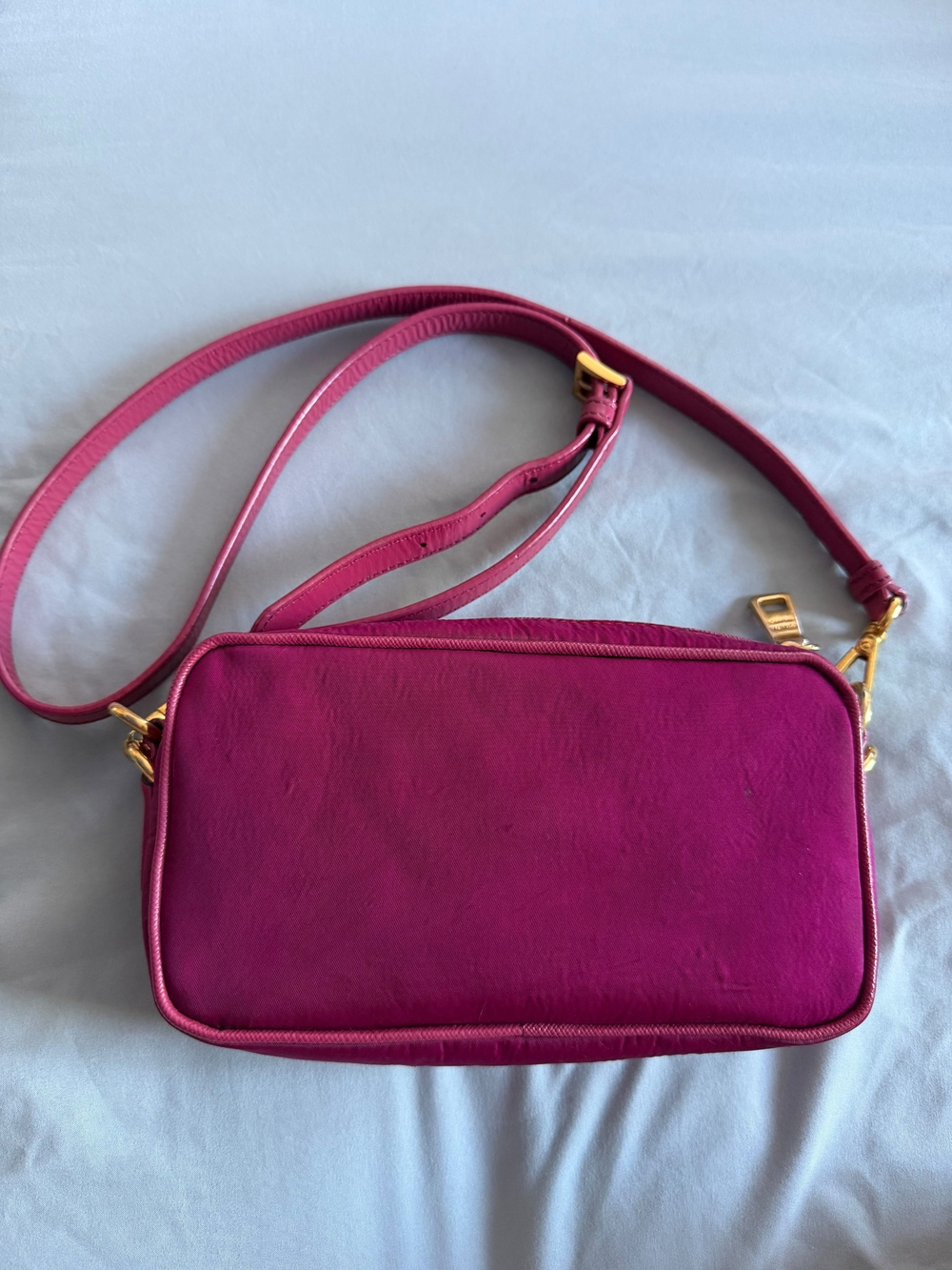 Prada Pink Nylon Crossbody Bag with Gold Hardware - Picture 3 of 16